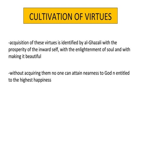 Cultivation of virtues | PPT