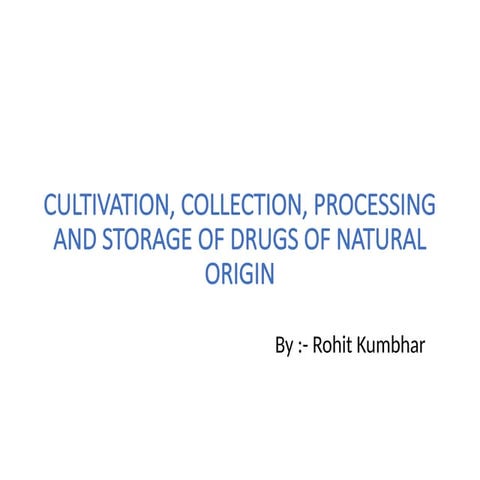 Drying Procedures of Medicinal & Aromatic plants | PDF