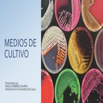 Medios de Cultivo