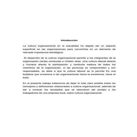 Cultura Organizacional