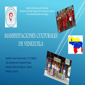 Tradiciones Culturales de las Regiones de Venezuela