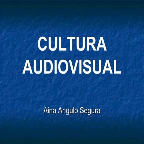 Cultura audiovisual Aina Angulo