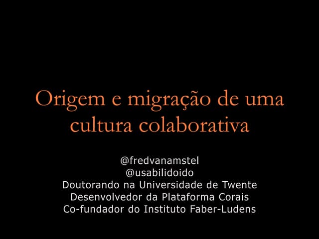 Origem e migração de uma cultura co...
