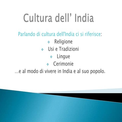 Cultura dell’ india