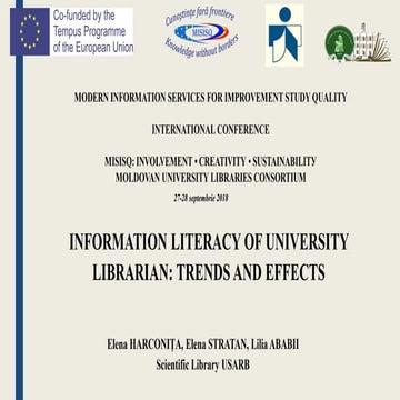 Information literacy of university librarian: trends and effects 