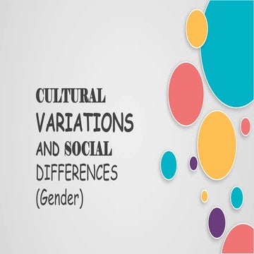 Cultural Variations and Social Differences in Gender Roles and Equality ...