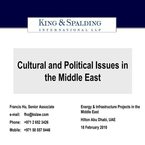 Cultural and Political Issues in the Middle East | PDF