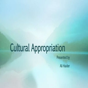 Cultural appropriation