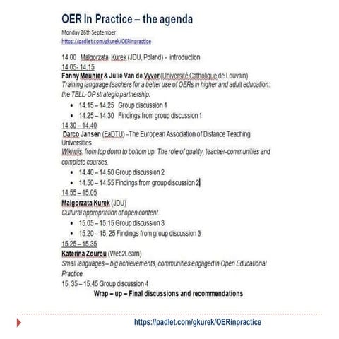 OER In practice - Cultural appropiation of open content