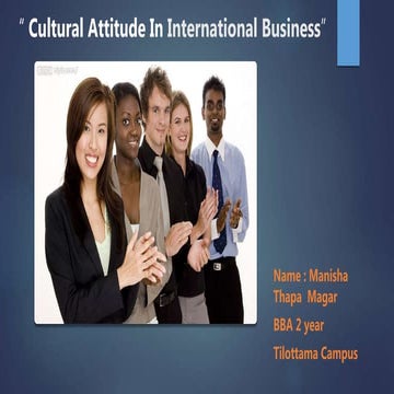 Cultural attitude in international business