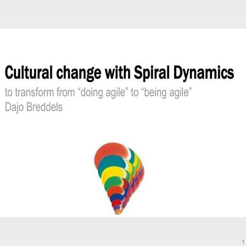 Cultural Change with Spiral Dynamics to transform from "doing agile" to "bein...