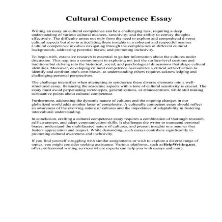Cultural Competence Essay.pdf