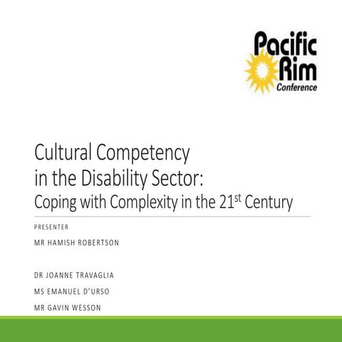Cultural Competency in the Disability Sector Hawaii 2014.pptx