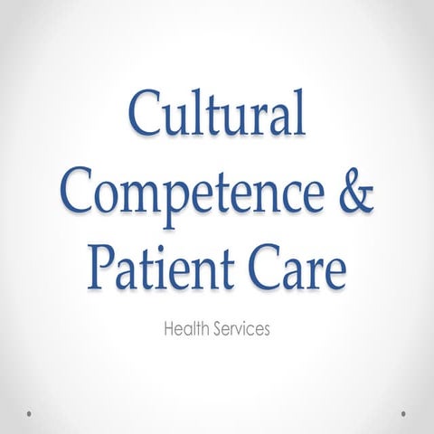 Cultural comptency