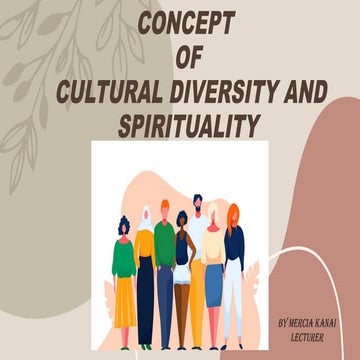 CULTURAL DIVERSITY AND SPIRITUALITY .....pptx