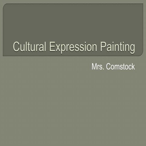 Cultural expression painting