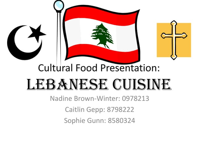 Cultural food presentation final