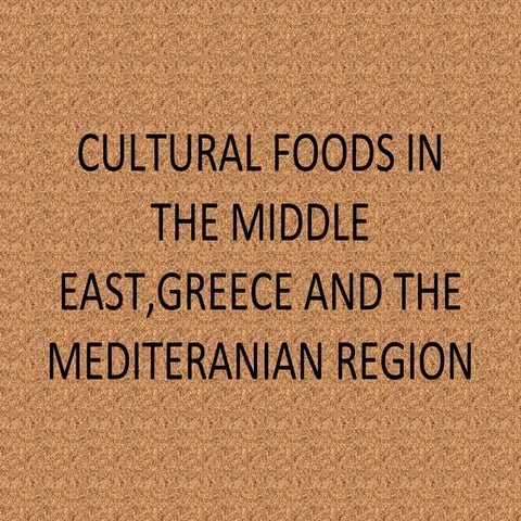 Cultural foods in the middle east 