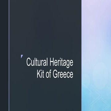 Cultural heritage kit greece