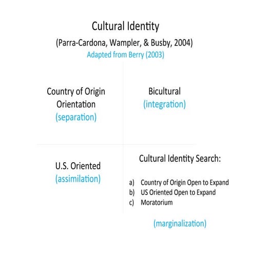 Cultural identity (Parra-Cardona, 2013)