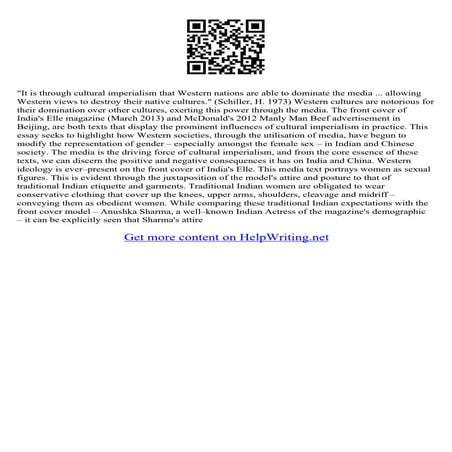 Cultural Imperialism Essay