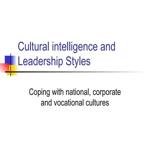 Cultural intelligence