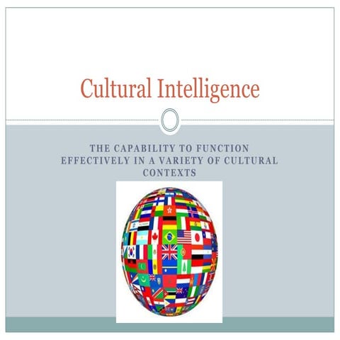 Cultural Intelligence