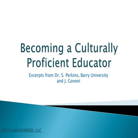 Culturally Proficient Educator Perkins