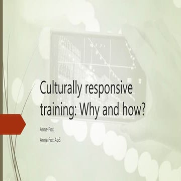 Culturally responsive training