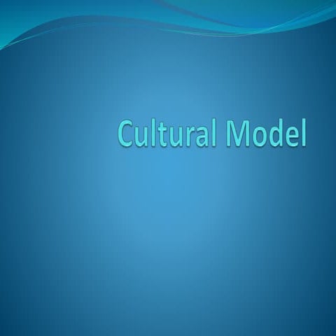 Cultural Model (Learning Literature) 