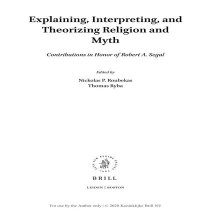 Cultural Myth Criticism and Today’s Challenges to Myth - Brill.pdf