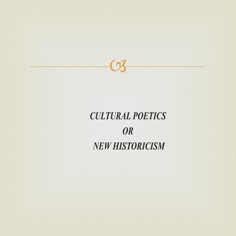 Cultural Poetics & New Historicism: an overviewpdf
