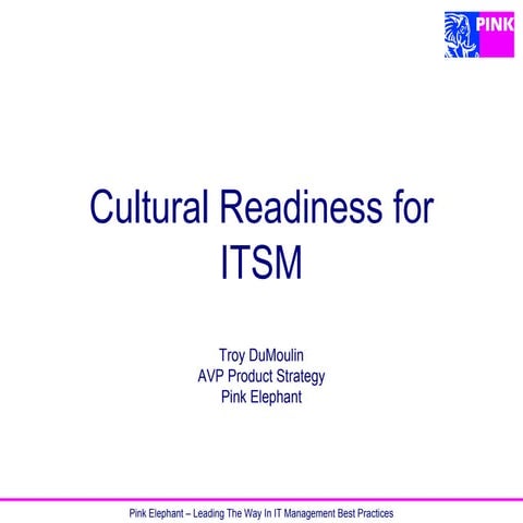 Cultural readiness for itsm v3