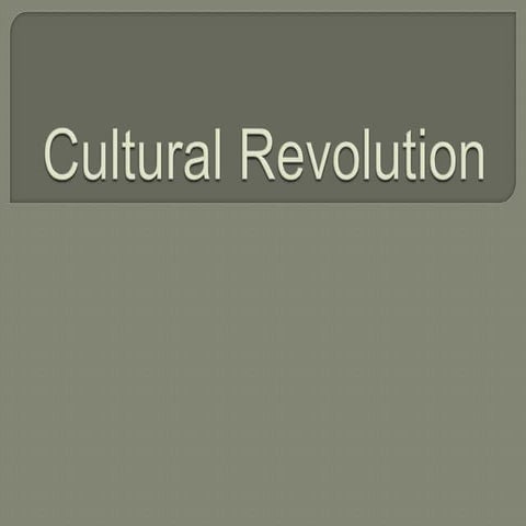 Cultural revolution PowerPoint