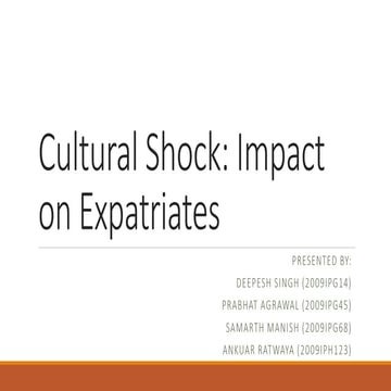 Cultural shock 