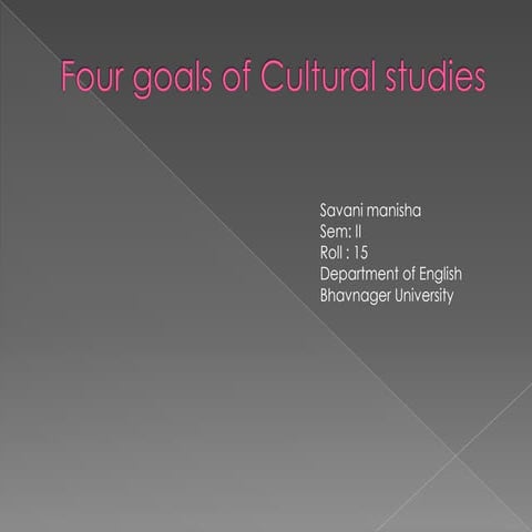 Cultural studies