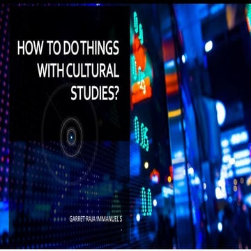 Cultural studies ppt