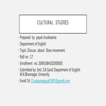 Cultural studies ppt4.