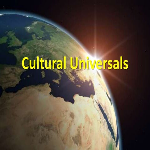 Cultural universals