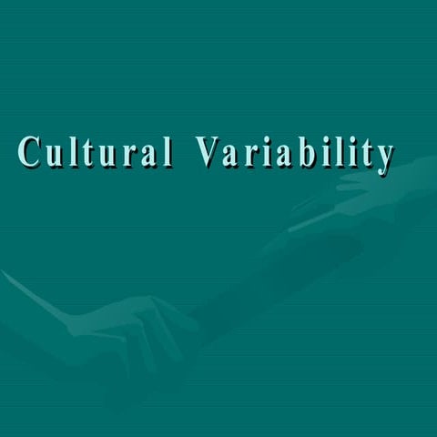 Cultural variability