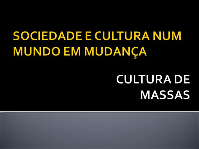 Cultura de Massas