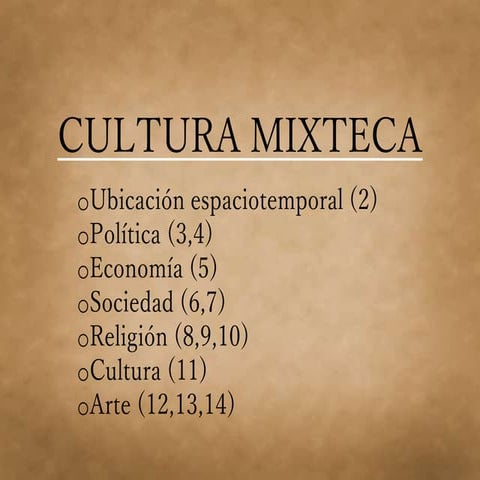 Cultura mixteca