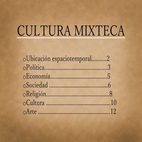 Cultura mixteca