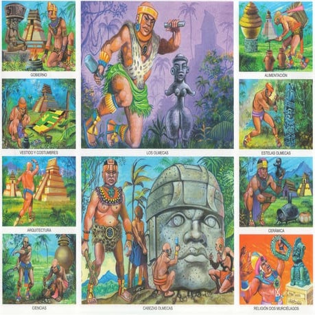 Lamina De La Cultura Olmeca Para Imprimir