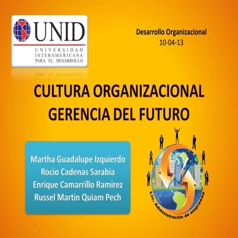 Cultura organizacional gerencia del futuro |  ¡Descarga el ppt =D!
