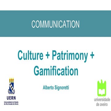 Cultura patrimonio gamificacao comunicacao share