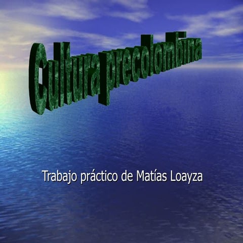 Cultura precolombinas