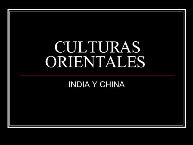 Culturas Orientales