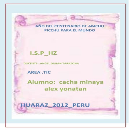 Cultura turística en ancash