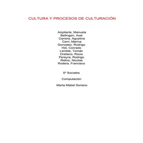 Culturayprocesosdeculturacion